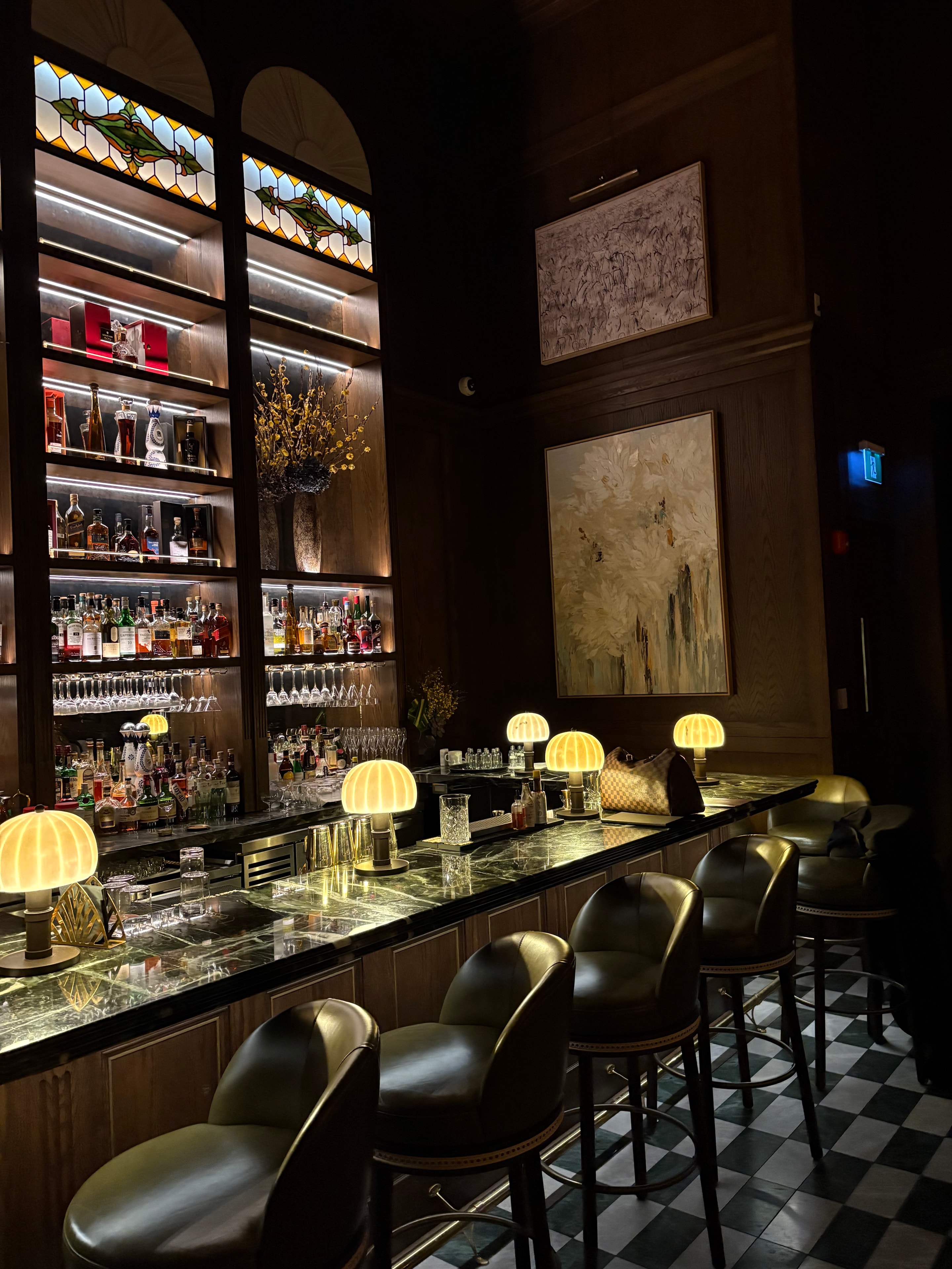 The bar and lounge area at Punch