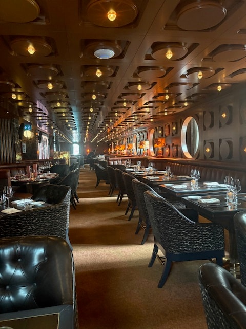 The bar at Arianna — intimate counter seating